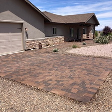 Complete-revitalizing-of-pavers-clean-sand-and-reseal-of-approx-3000-sq-ft-area-front-and-rear-patios-firepit-driveway-and-planter-in-Prescott-Williamson-Valley-Arizona 6
