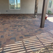 Complete-revitalizing-of-pavers-clean-sand-and-reseal-of-approx-3000-sq-ft-area-front-and-rear-patios-firepit-driveway-and-planter-in-Prescott-Williamson-Valley-Arizona 3